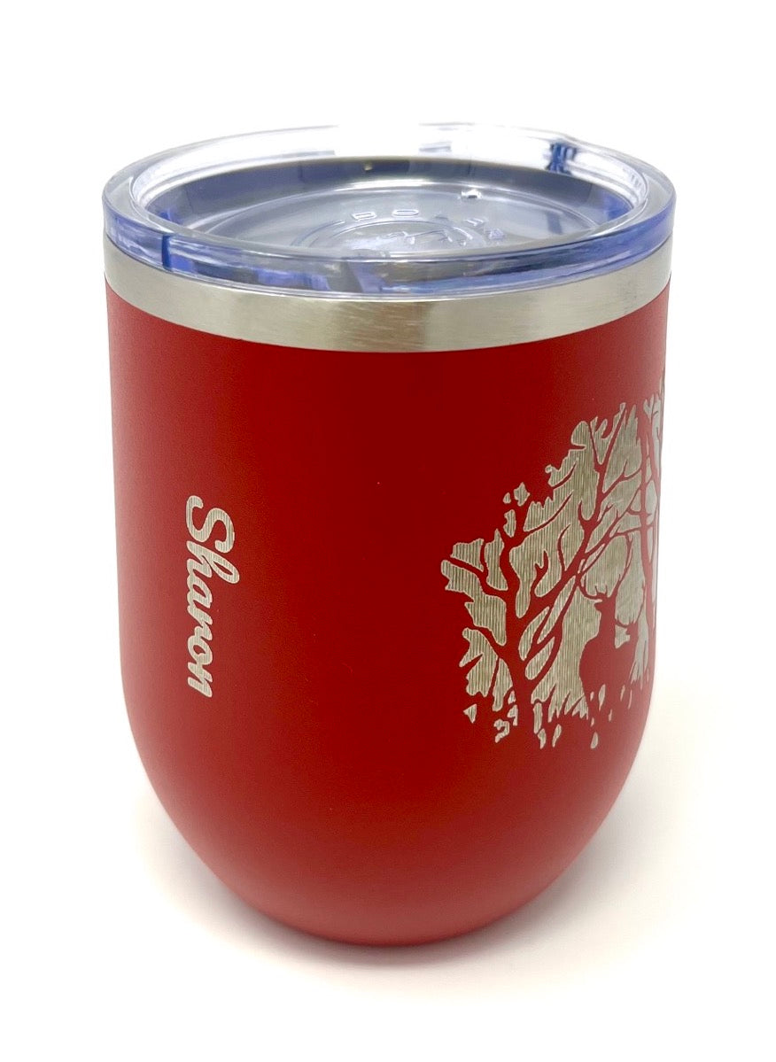 12 oz Stemless Wine Tumbler w-Slot Lid