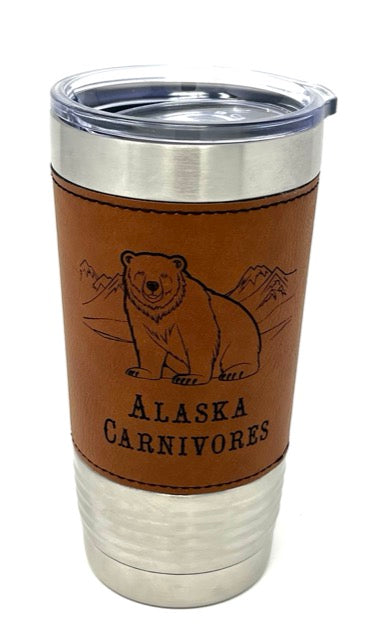 20 oz Leatherette Tumbler - Alaska Carnivore