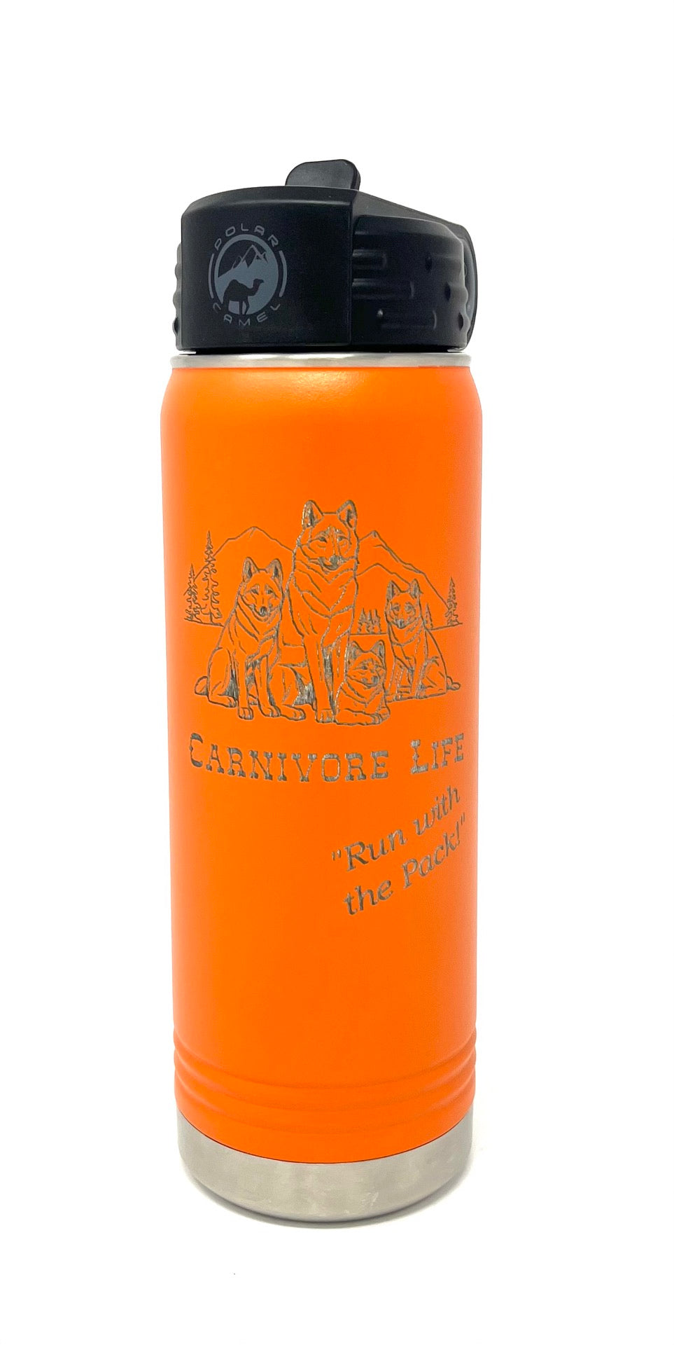 20 oz Water Bottle - Carnivore Life - Wolf Pack