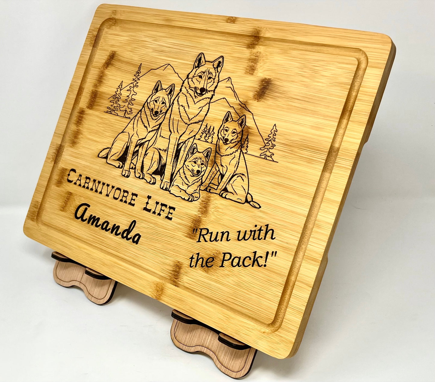 Cutting/Serving Board with Carnivore Logo Options