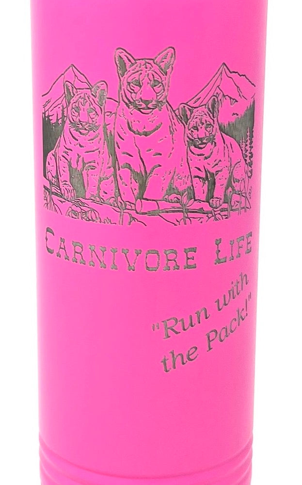 22oz Skinny Tumbler - Carnivore Life - Mountain Lion Pack