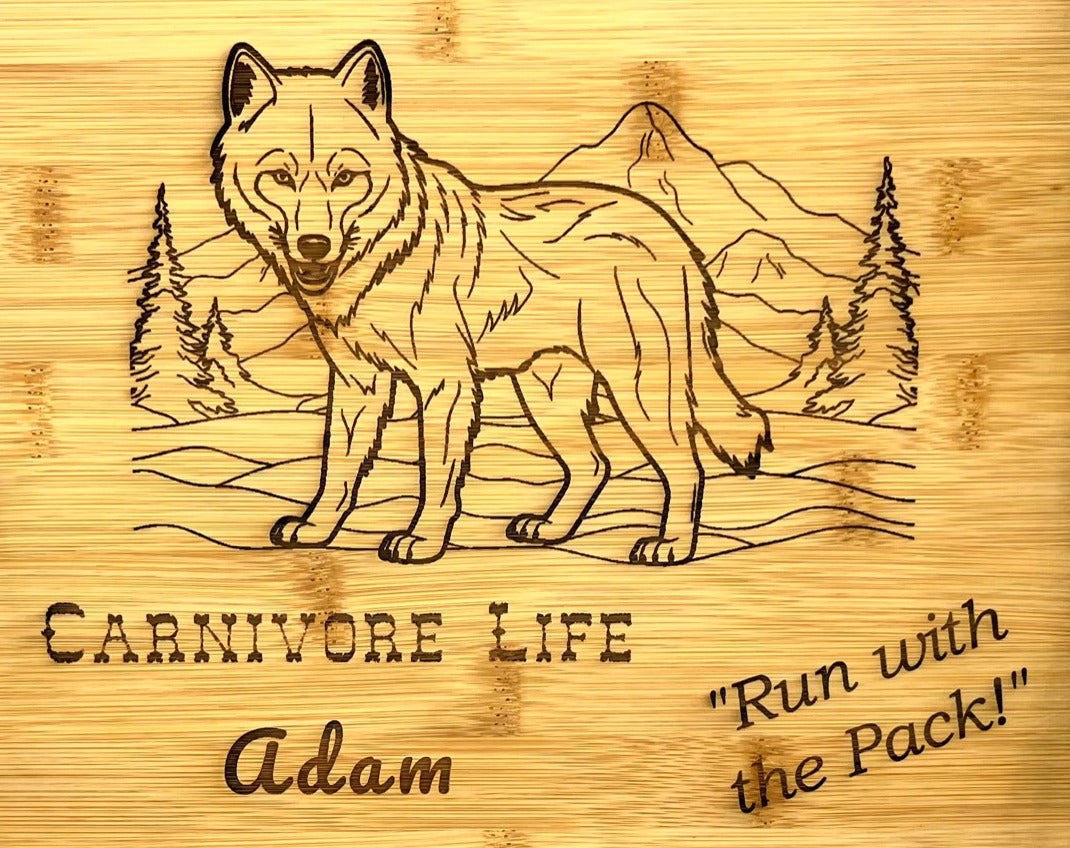 Cutting/Serving Board with Carnivore Logo Options