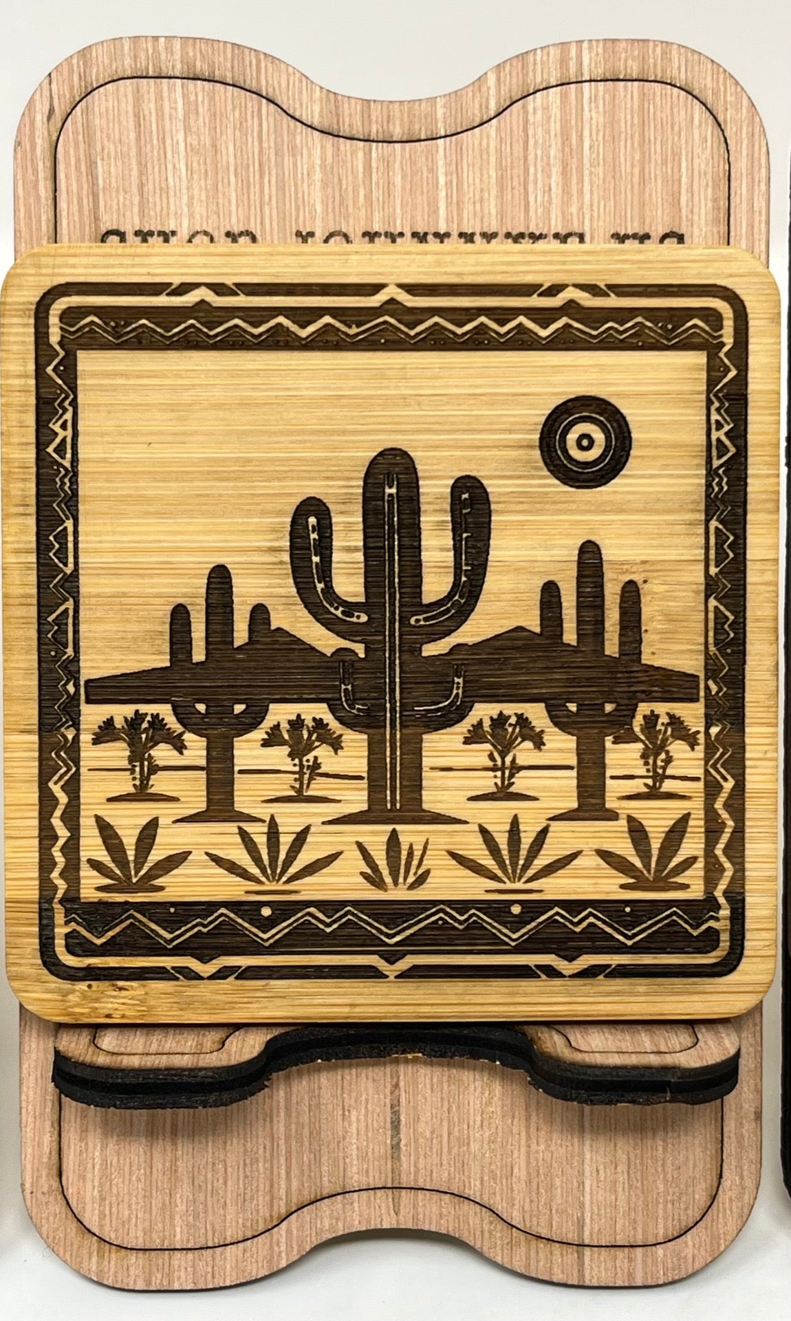 Southwest Designed - Square Bamboo Coasters - Set 1